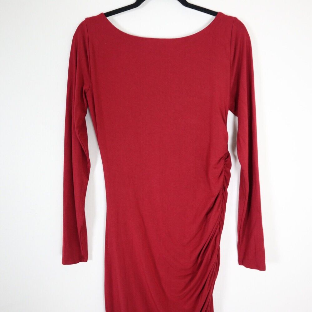 Universal Standard Size 6/8 Simone Ruched Bamboo Jersey Maxi Dress Red - Picture 11 of 12